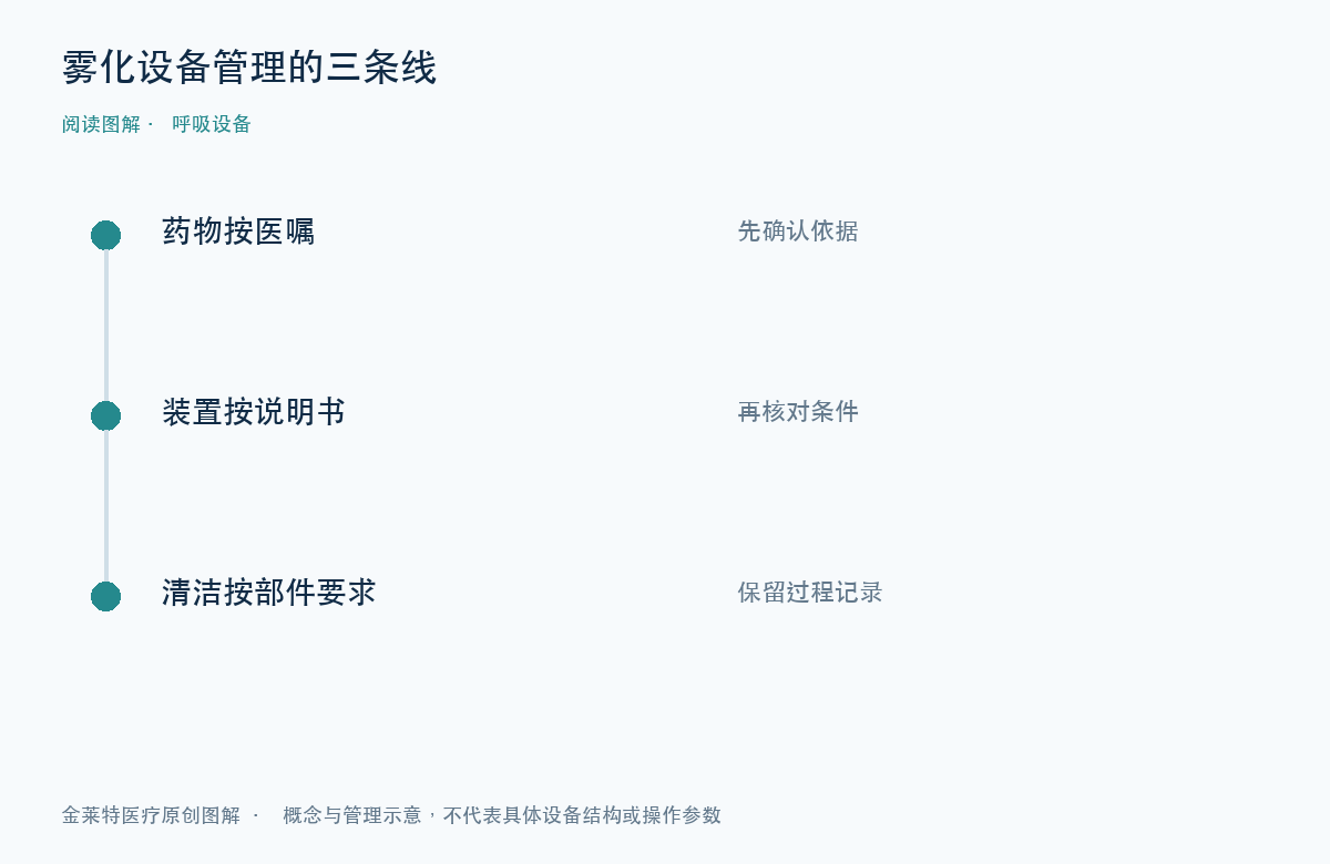 雾化设备管理的三条线